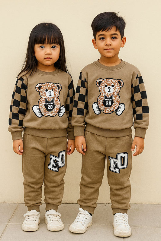 dowswall check check style  printed  kids suit for winter