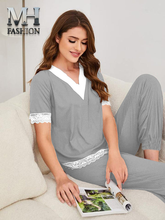 grey decent design  night suit in premium fabric cotton jarsy - M.H fashion 